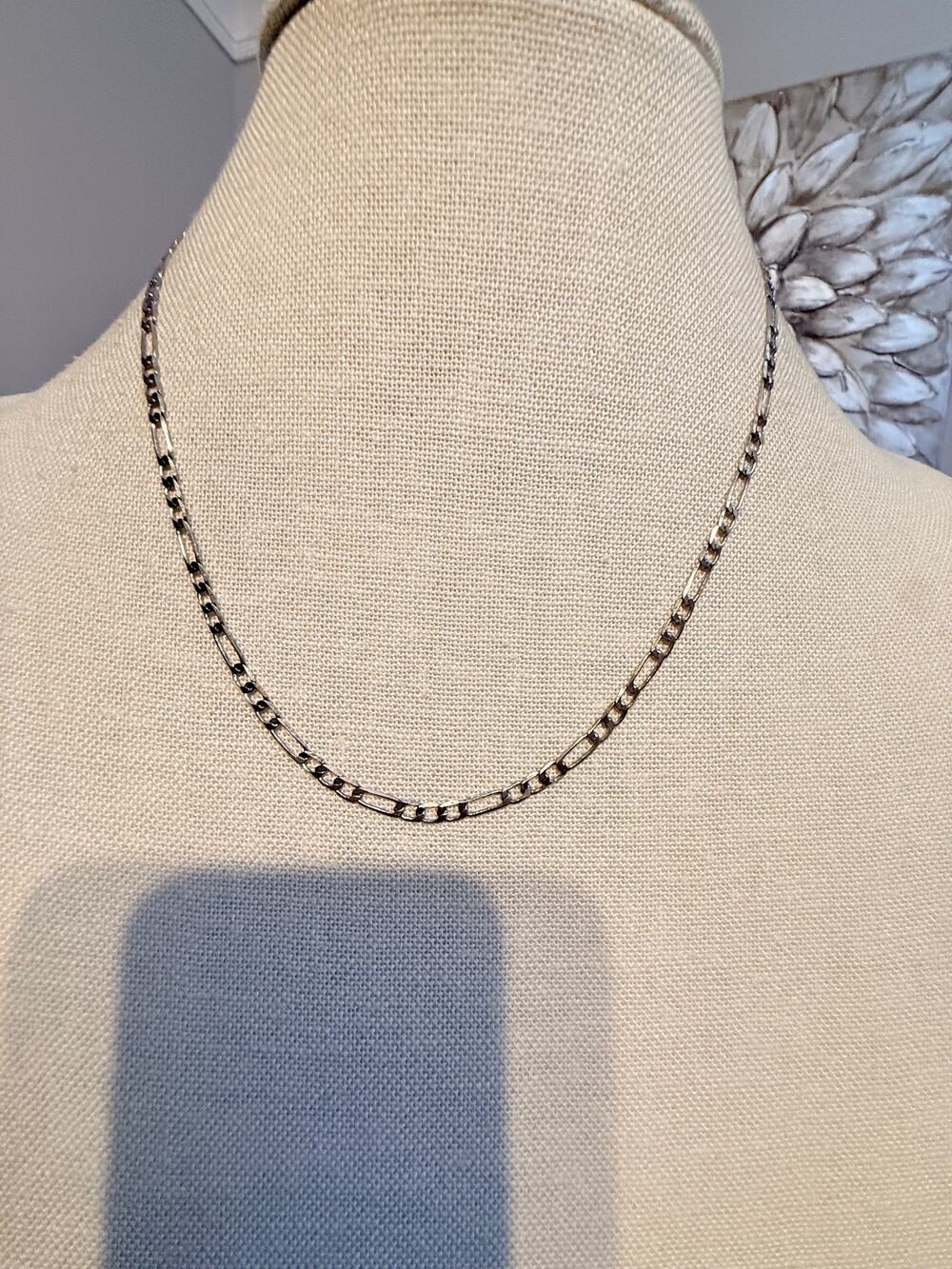 Vintage Figaro Chain Necklace 18”